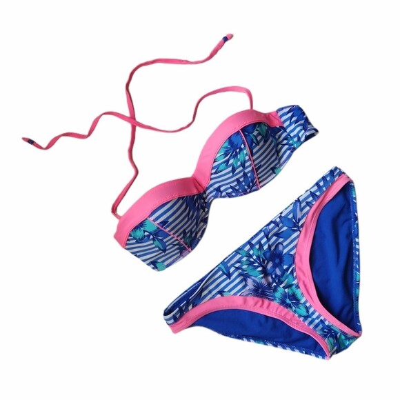 Y2K Heat Swim Tropical Print Bikini Set - Picture 11 of 13